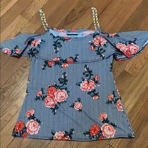 First love cold shoulder top